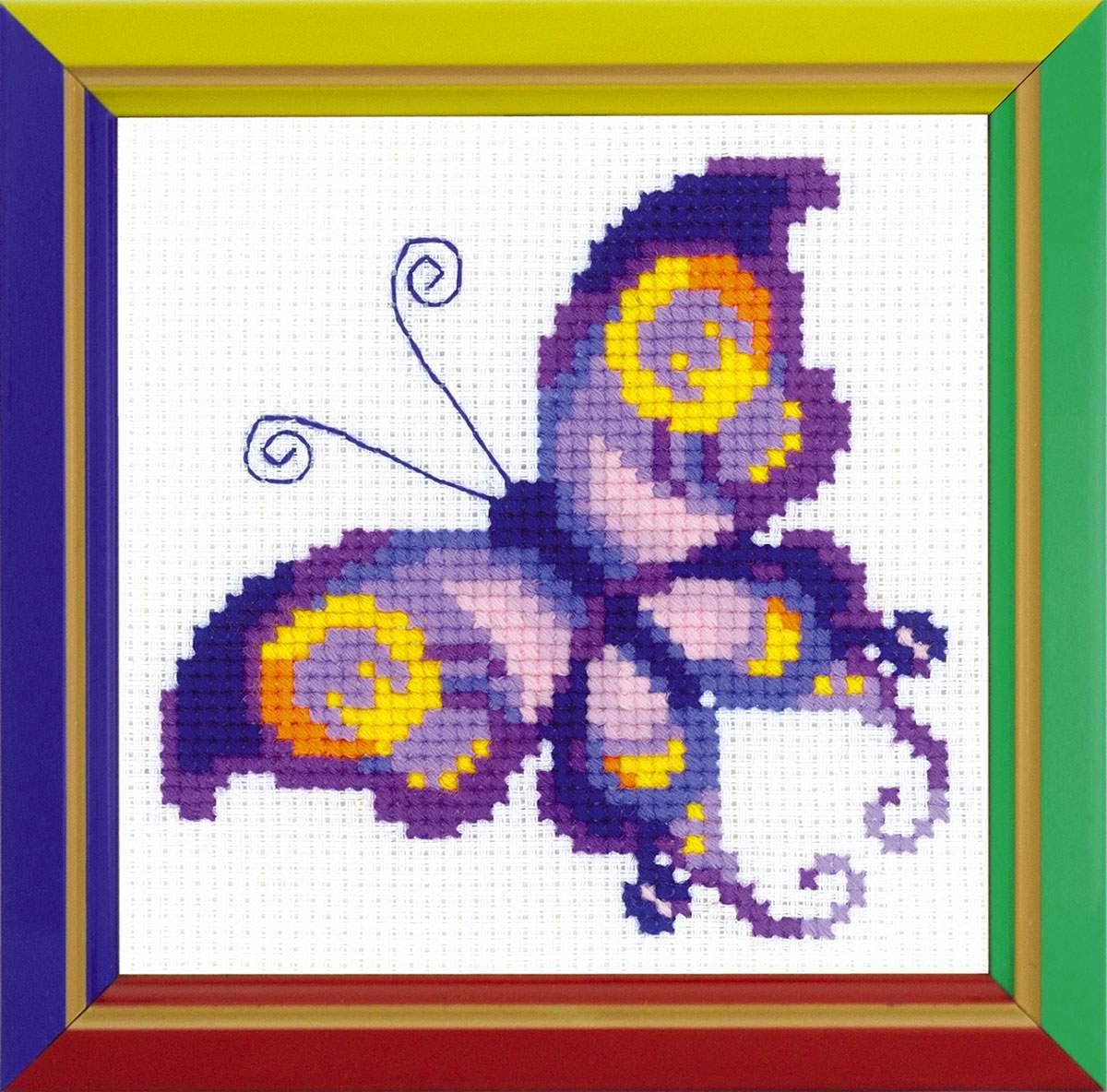 Riolis Clear,White Kreuzstich-Set Amethyst Schmetterling, Zählmuster