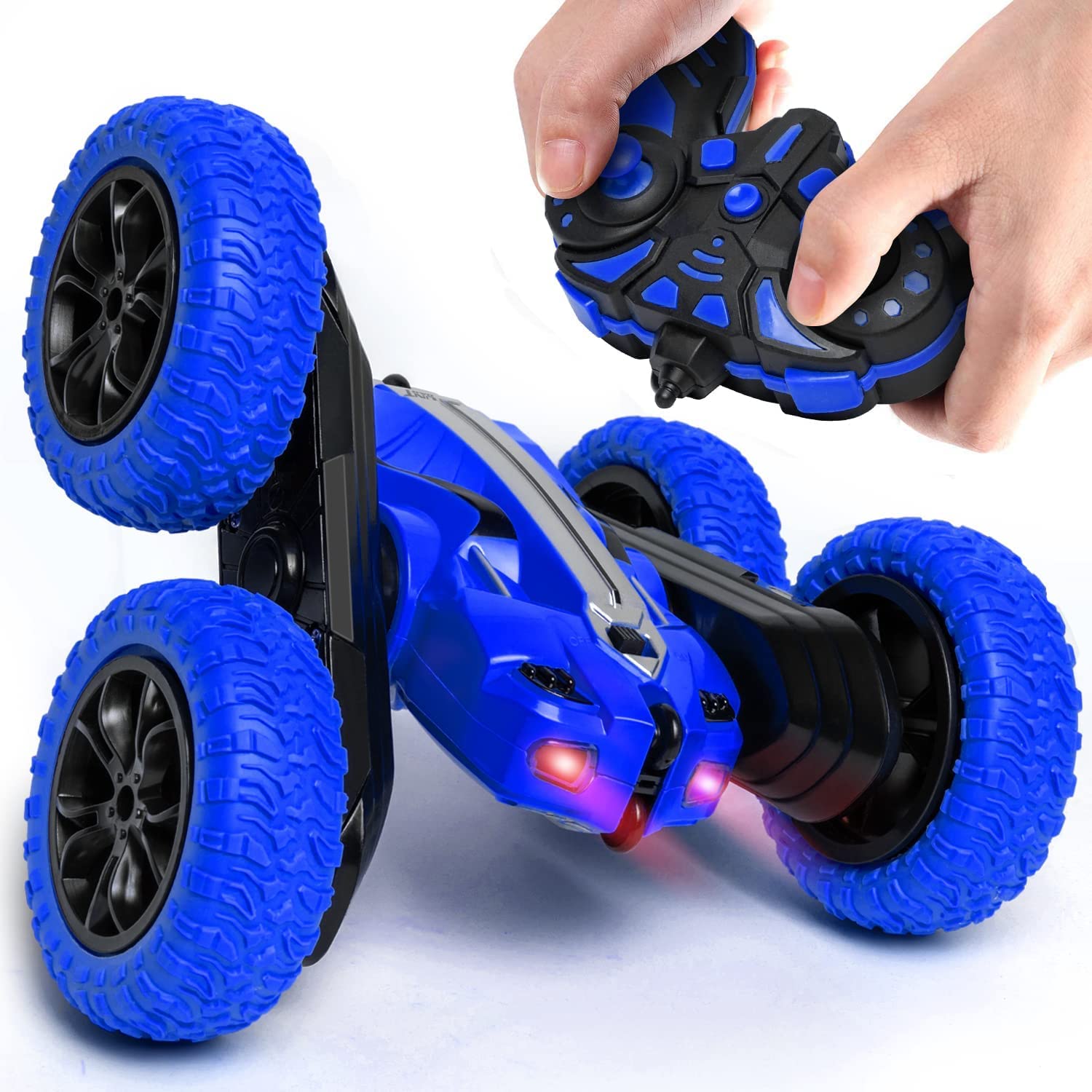 CADDLE & TOES RC Car, 4 Wheel Drive Stunt Car Toy for Kids, 2.4GHz Fast Stunt RC Car, Off Road Vehicle with Lights -Gravity Sensor Charging Remote Control Toy (Multicolor) (Blue) (B0BRFTBGYD) Amazon Price History, Amazon Price Tracker