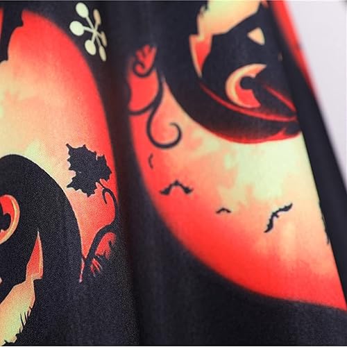 Miniatura 7 de FYUAHI Women Vintage Long Sleeve Halloween 1950s Housewife Evening Party Prom Dress