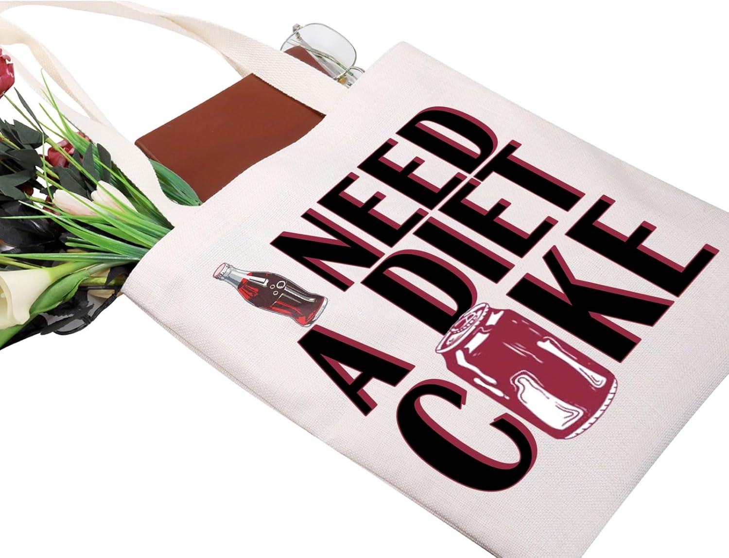 ZJXHPO Diet Drinks Tote Bag I Need A Diet Drinks Reusable Grocery Shopping Bag Fizzy Drink Shoulder Bag Soda Lover Gift (Diet C Tote) - Image 6