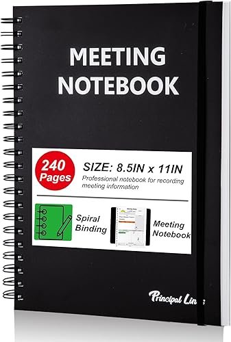 Miniatura 1 de Cuadernos de reuniones para el trabajo de 8.5 x 11 pulgadas, cuaderno de trabajo profesional A4 para tomar notas, planificador diario con sección de