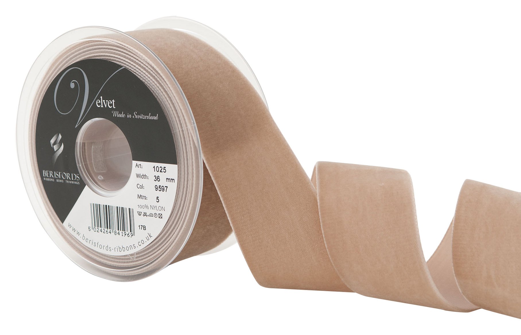 Berisfords 9597 Earth Velvet Ribbon Mini Roll
