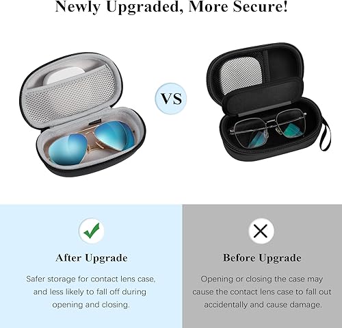 Miniatura 3 de MoKo Funda portátil 2 en 1 para lentes de contacto y funda para lentes, kit de funda de lentes de contacto de viaje con removedor de pinzas de