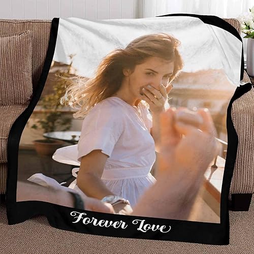 Miniatura 3 de FnprtMo Manta de fotos personalizada, manta personalizada con 1 fotos, mantas de memoria con imágenes, regalos para niños, adultos y bebés