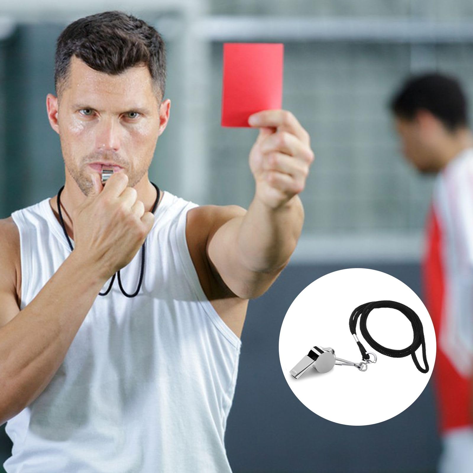 Lot De 5 Sifflets En Acier Inoxydable Avec Lanyard - Son Fort Et Clair Pour Arbitres, Entraîneurs, Sports