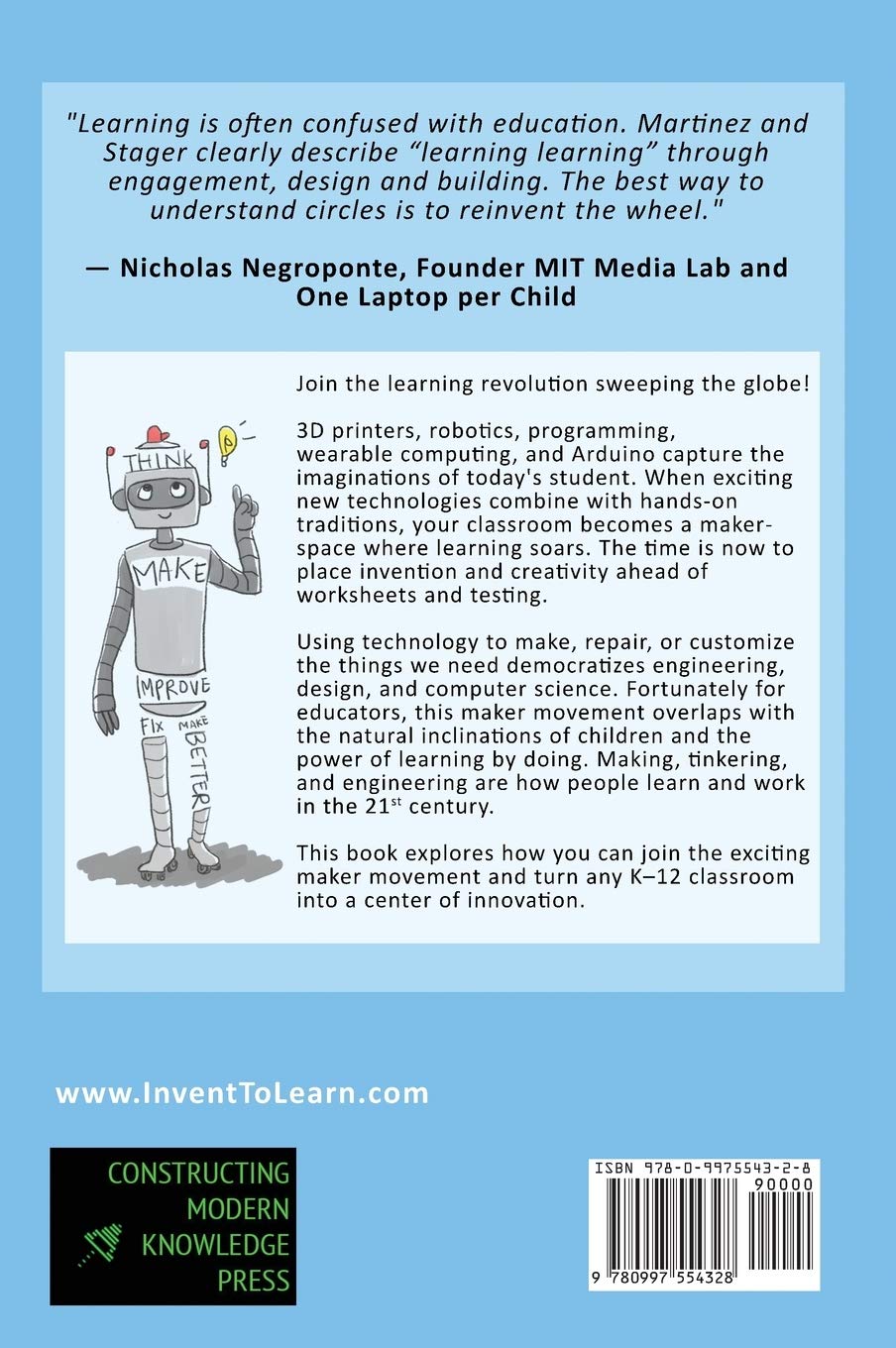 Invent To Learn: Making, Tinkering, and Engineering in the Classroom