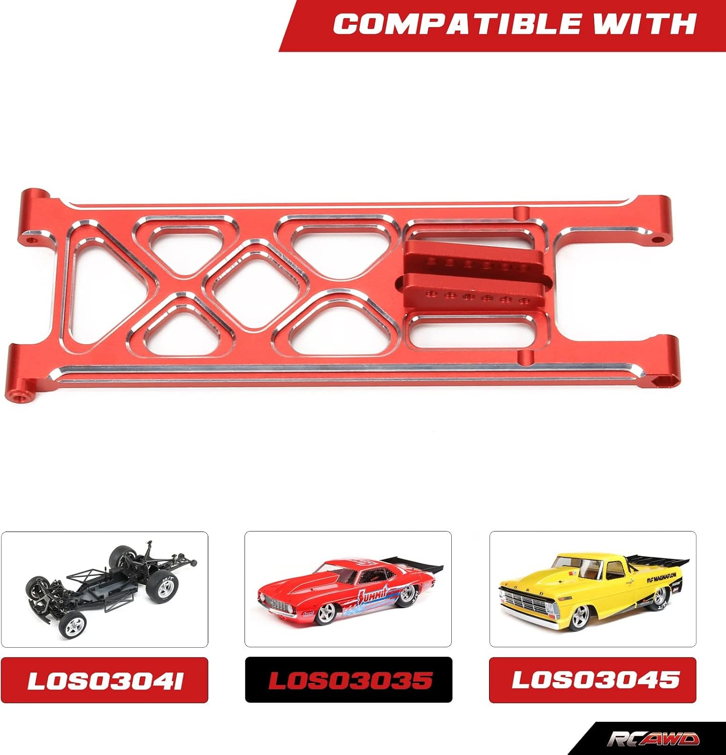 Machined Alloy Wheelie bar Truss for Losi 1-10 22S 2WD No Prep Drag Car RC car Red