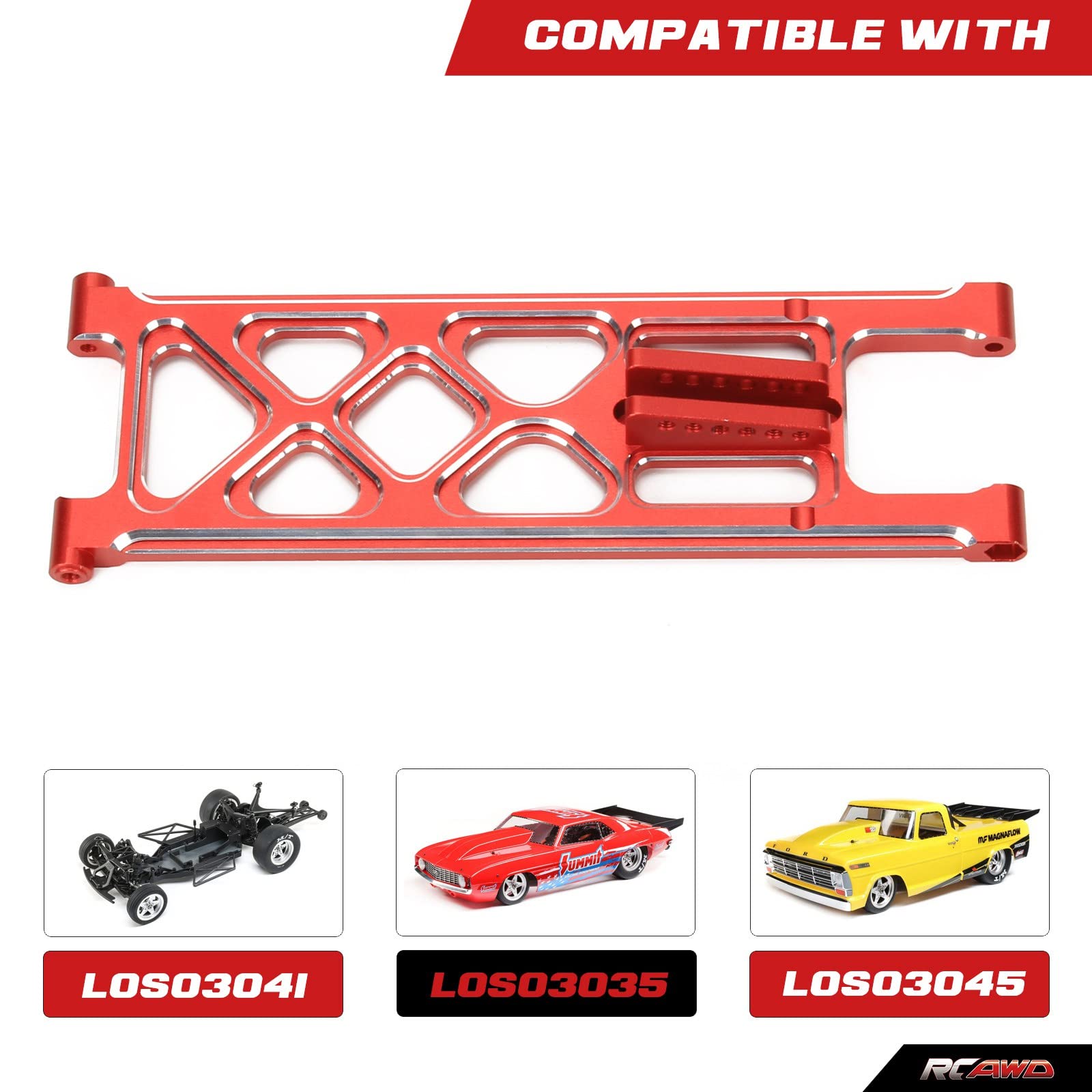 Machined Alloy Wheelie bar Truss for Losi 1-10 22S 2WD No Prep Drag Car RC car Red