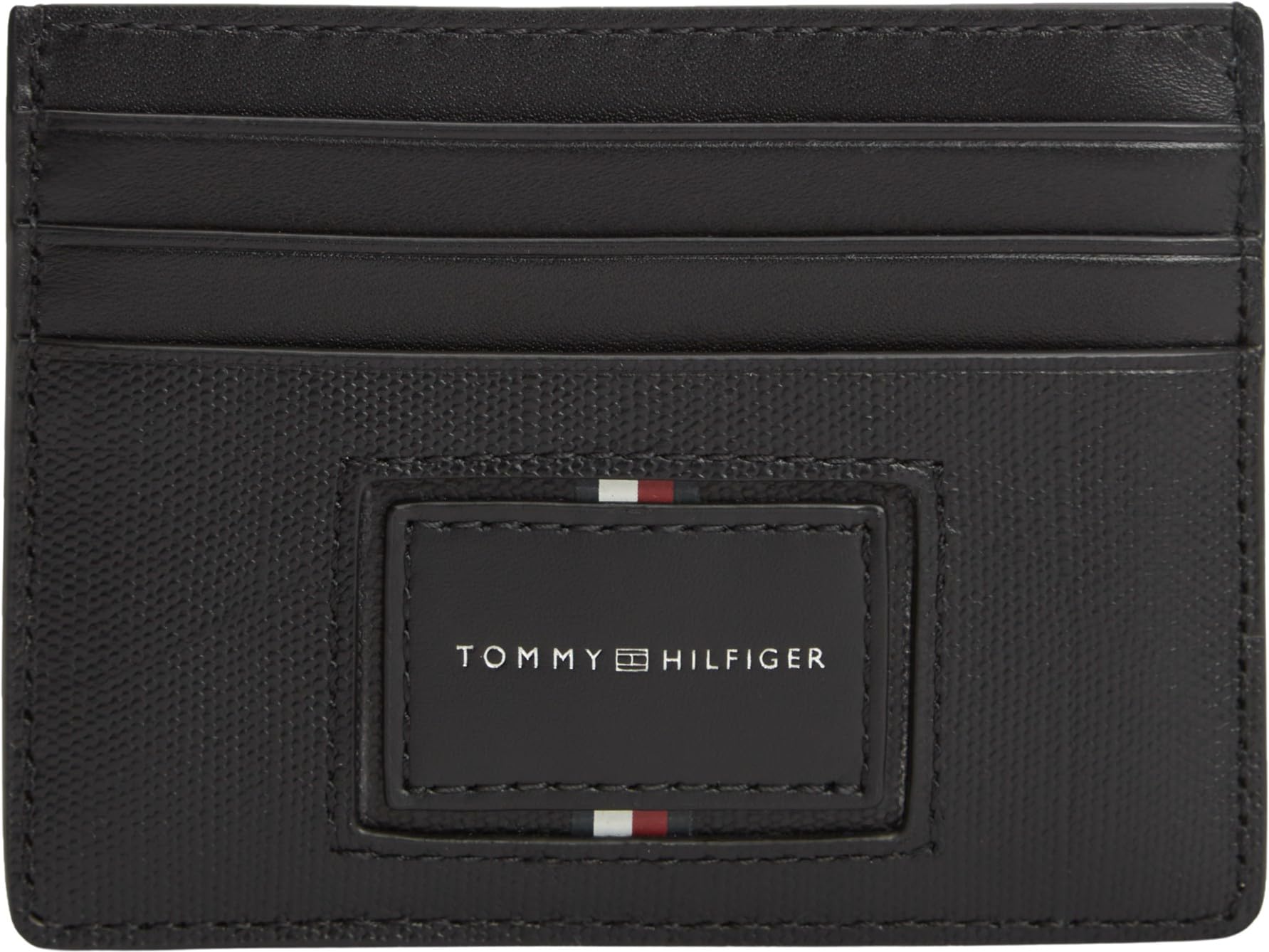 Tommy Hilfiger Men Th Foundation Cc Holder AM0AM14504 Cardholder, Black, One Size