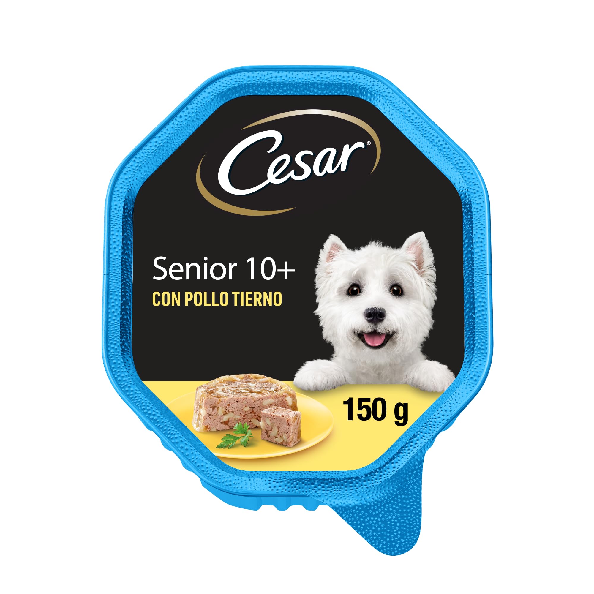 CESAR Senior 10+ Alimento Húmedo para Perros, Pollo y Arroz, Megapack 28 x 150g
