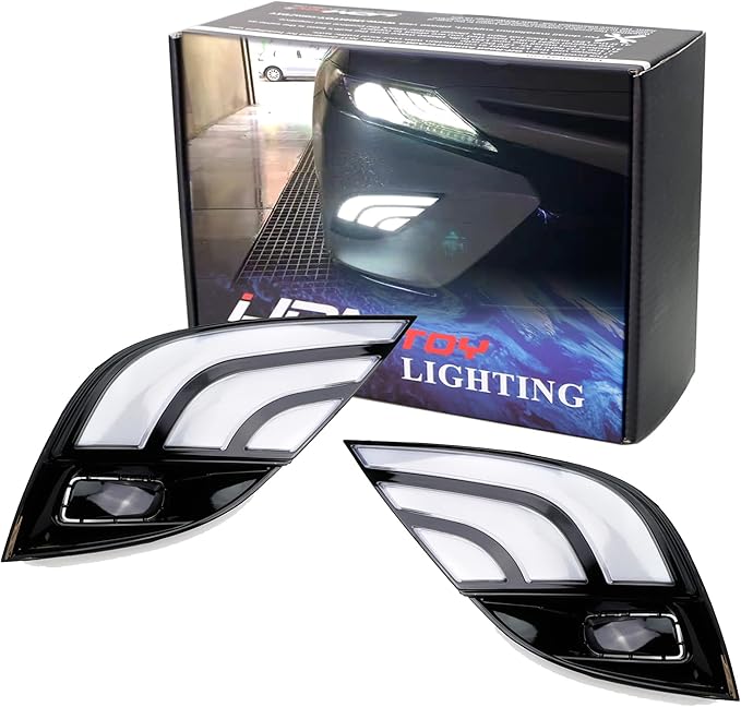 iJDMTOY Switchback LED Daytime Running Lights Assy Compatible with 2018