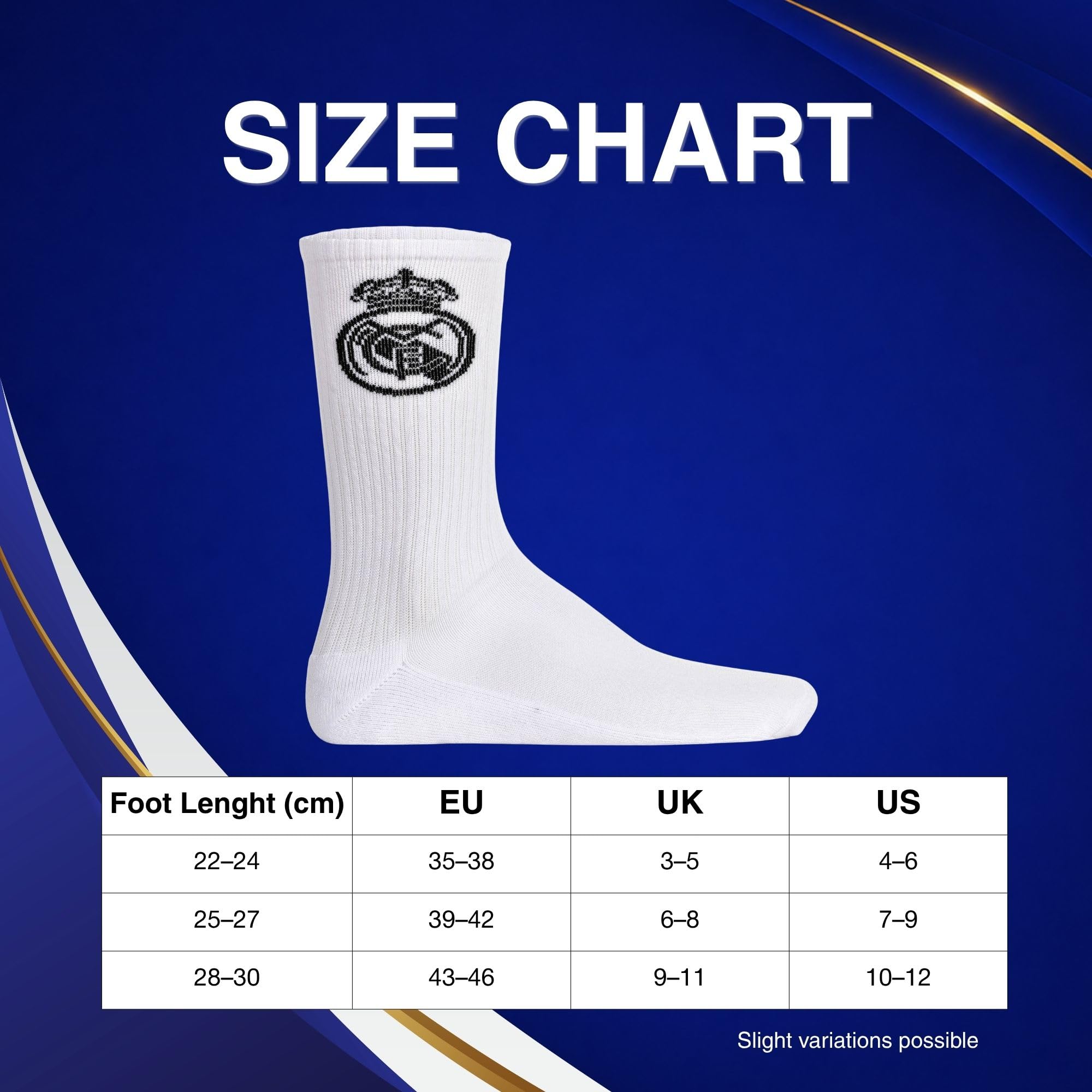 Real Madrid Calcetines Unisex Pack 7 – Producto Oficial con Licencia | Calcetines Deportivos de Algodón Mezcla | Pack Calcetines Hombre y Mujer con Logo Integrado