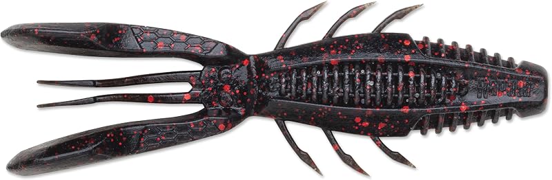 CrushCity Bronco Bug Soft Plastic Bass Lure, Dual-Action Creature Bait with Hinged Arms & Subtle Leg Movement