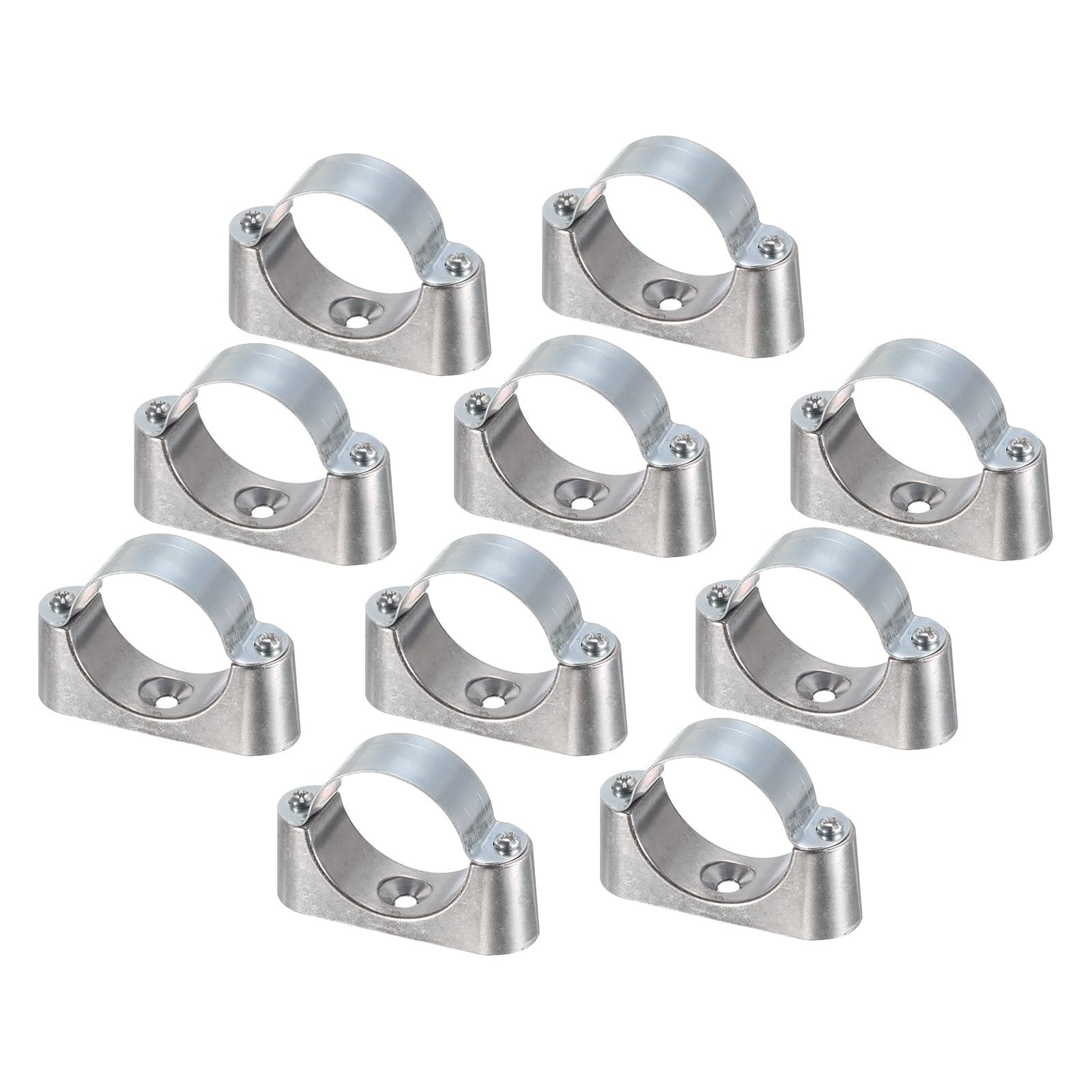 Unifizz 10Pcs 51mm Wall Mount Ceiling Mount Pipe Support Ring Hanger Stainless Steel Pipe Holder Bracket Clamp