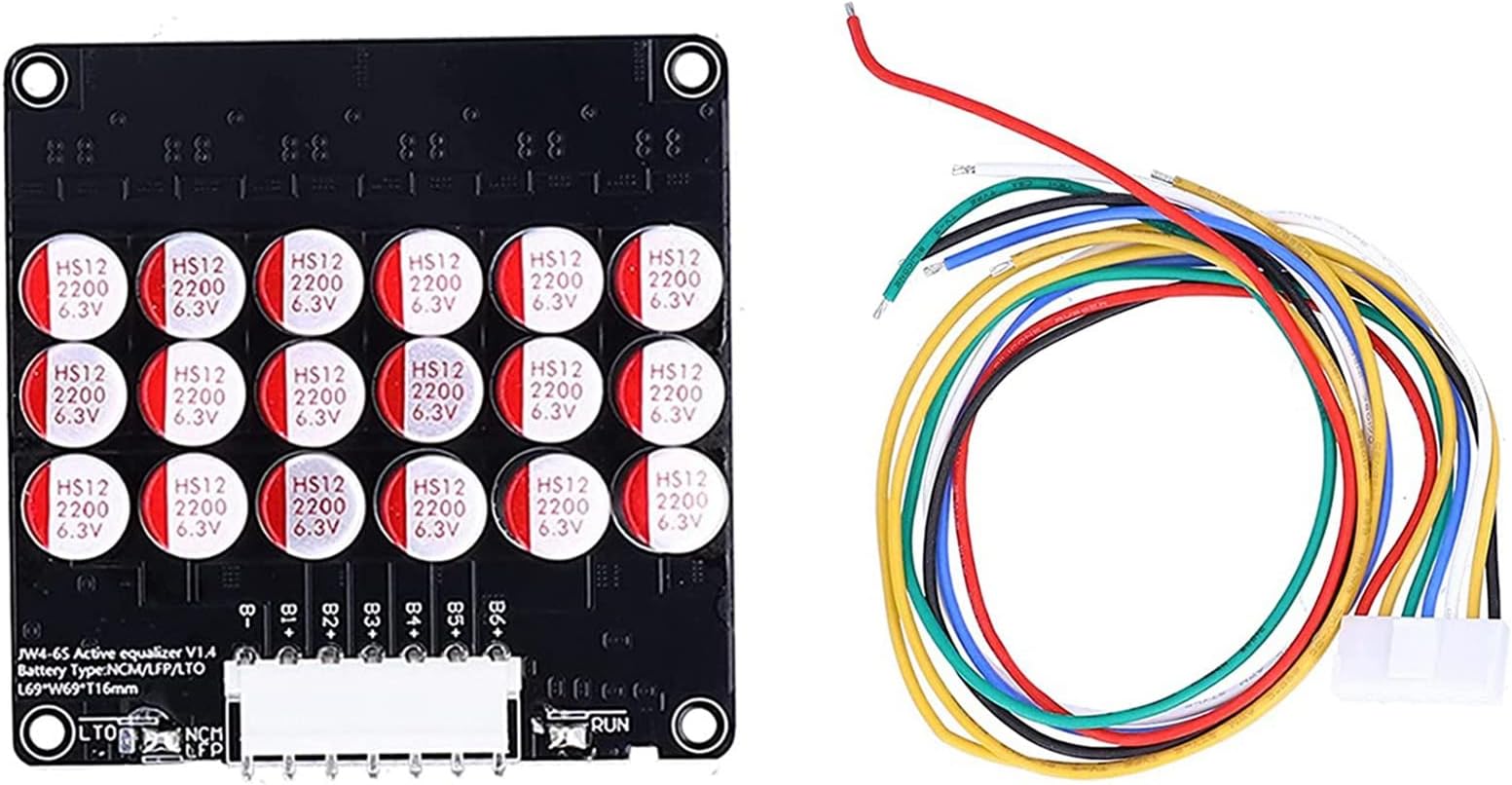 6S Active Equalizer Balancer Lifepo4 / Lipo/LTO Battery Equalization Capacitor Board