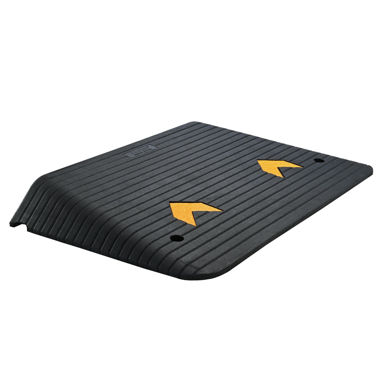 VEVOR Rampa di Soglia Altezza 10,2 cm Rampa da Marciapiede in Gomma 1 Canale Capacità di Carico 15 Tonnellate Superficie Strutturata Antiscivolo per Carrozzina Auto Scooter Garage 90,2x62x10,2 cm