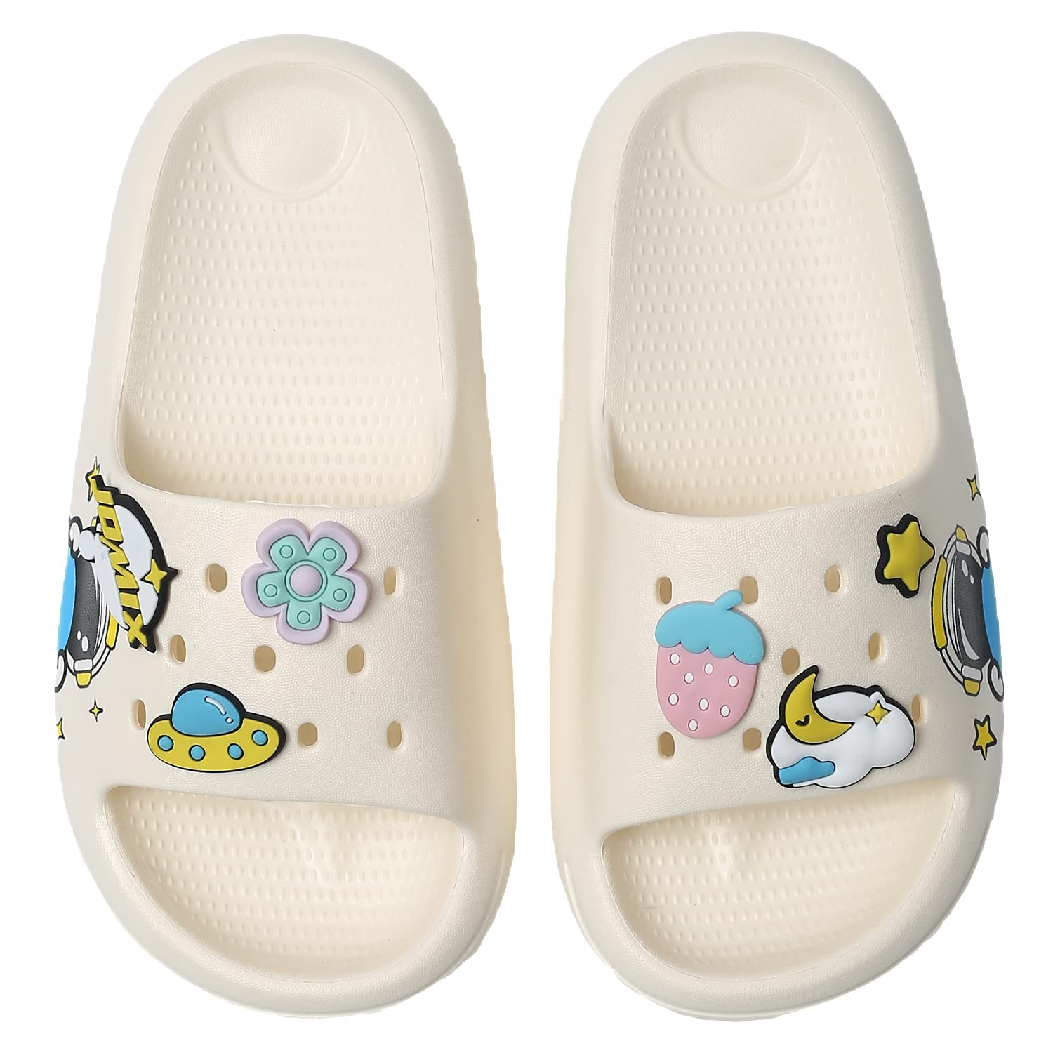 JOMIX Chanclas Niño Piscina Chanclas Niña Unisexo Niños Sandalias Verano Playa Mar Baño Ducha Bonitas Chanclas Goma Transpirables con Decoración Suela Gruesa