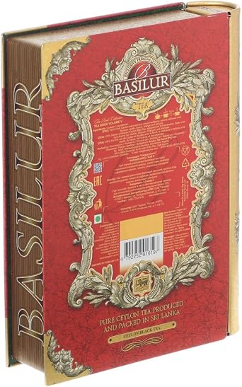 BASILUR Tea Black Tea GiftTea Book Vol. 5 25 Tetra Tea Bags Christmas Flavored Tea Santa Claus72537