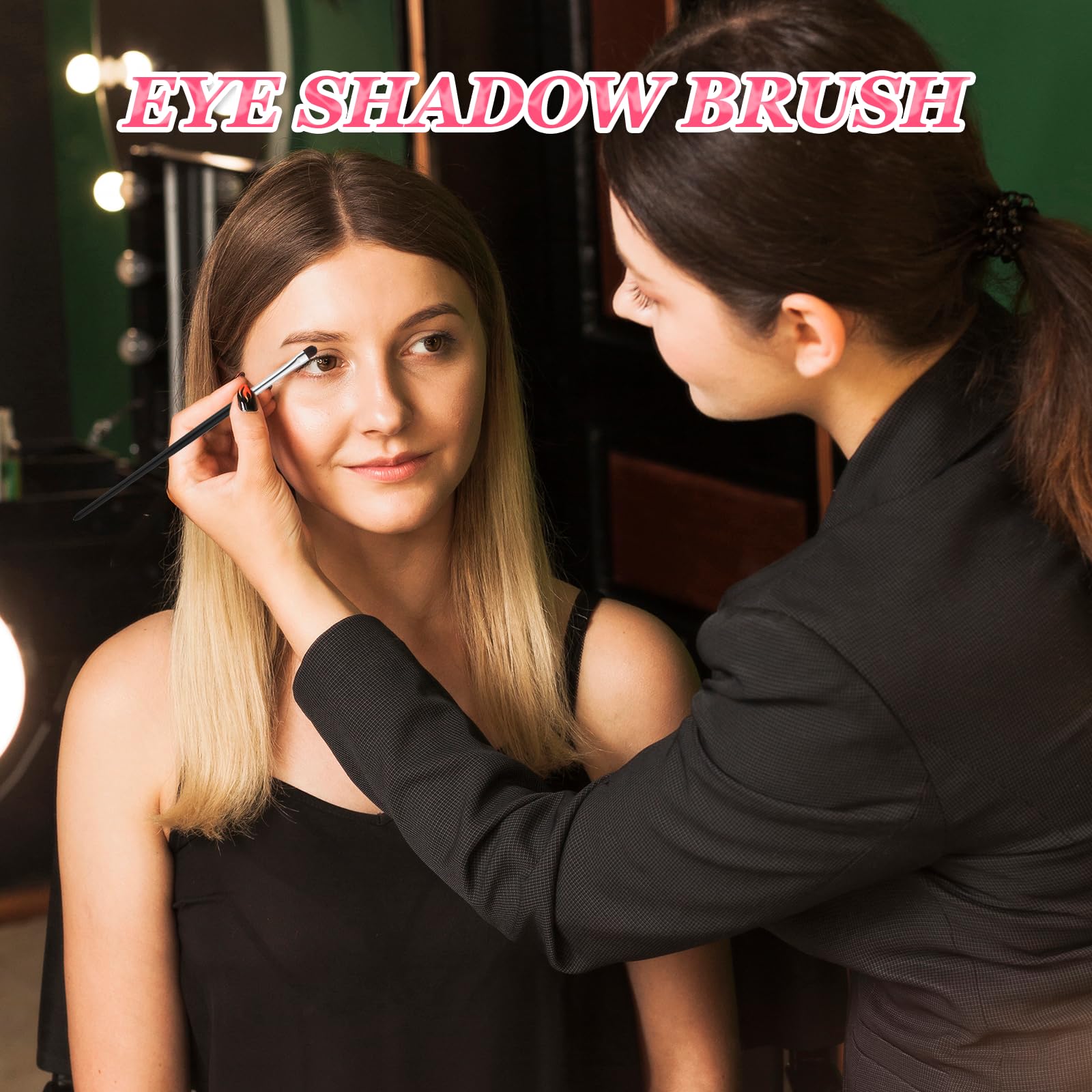 4 pinceles de maquillaje de ojos, minibrocha difuminadora para delineador de ojos, pequeños pinceles para sombra de ojos, polvos, gel, corrector en crema, iluminador, delineador de ojos, pincel de