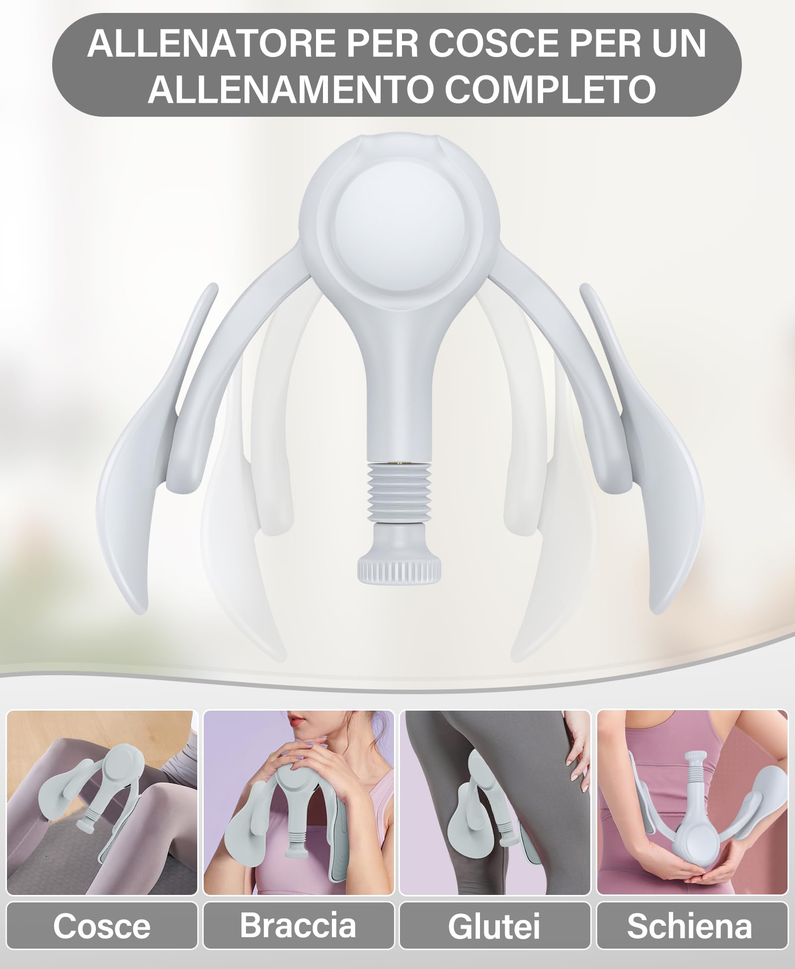 Beckenbodentrainer Donna Attrezzo Interno Coscia Pavimento Pelvico Attrezzi Casa Allenamento Pilates Glutei Addominali Gambe Braccia Fitness Donna e Uomo