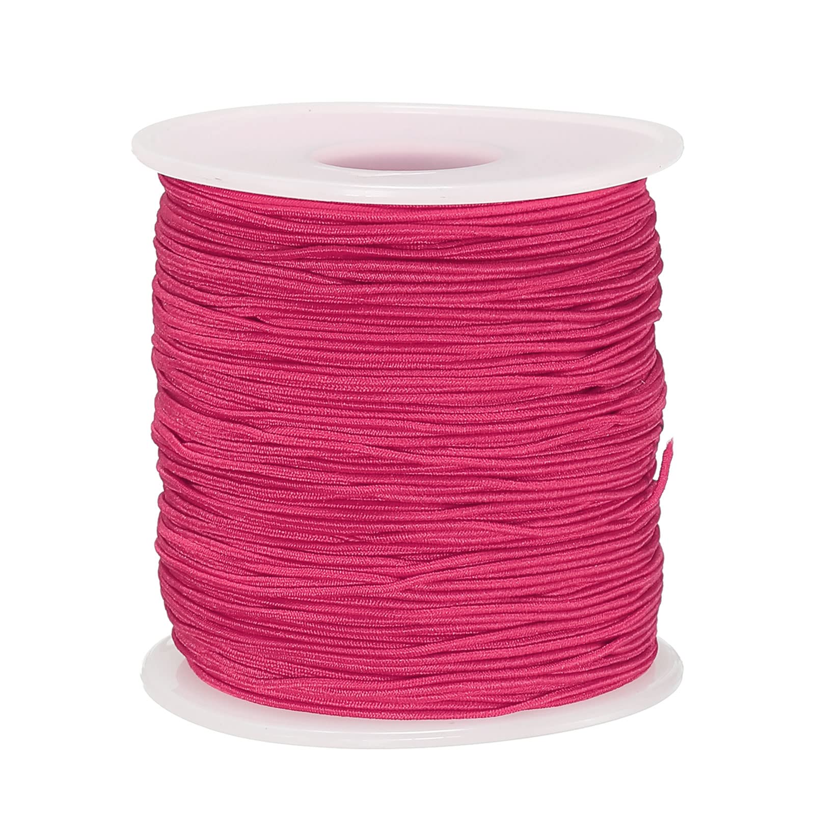 sourcing map Elastic Cord Stretchy String 0.8mm 109 Yards Rose Red for Crafts, Jewelry Making, Bracelets, Necklaces, Beading