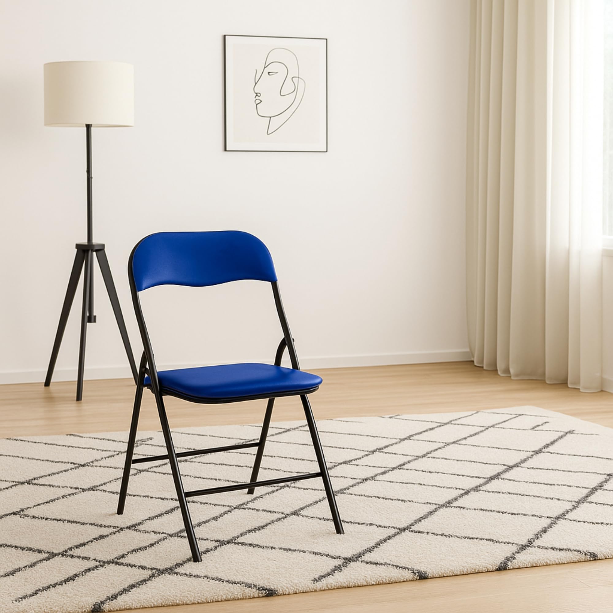 HOUSE COLLECTION SEDIA PIEGHEVOLE (4 BLU)