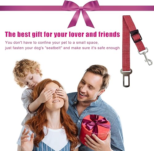 Miniatura 6 de 2 correas de seguridad para perros para automóvil, arnés ajustable de nailon para mascotas, correa de sujeción de cables de seguridad para