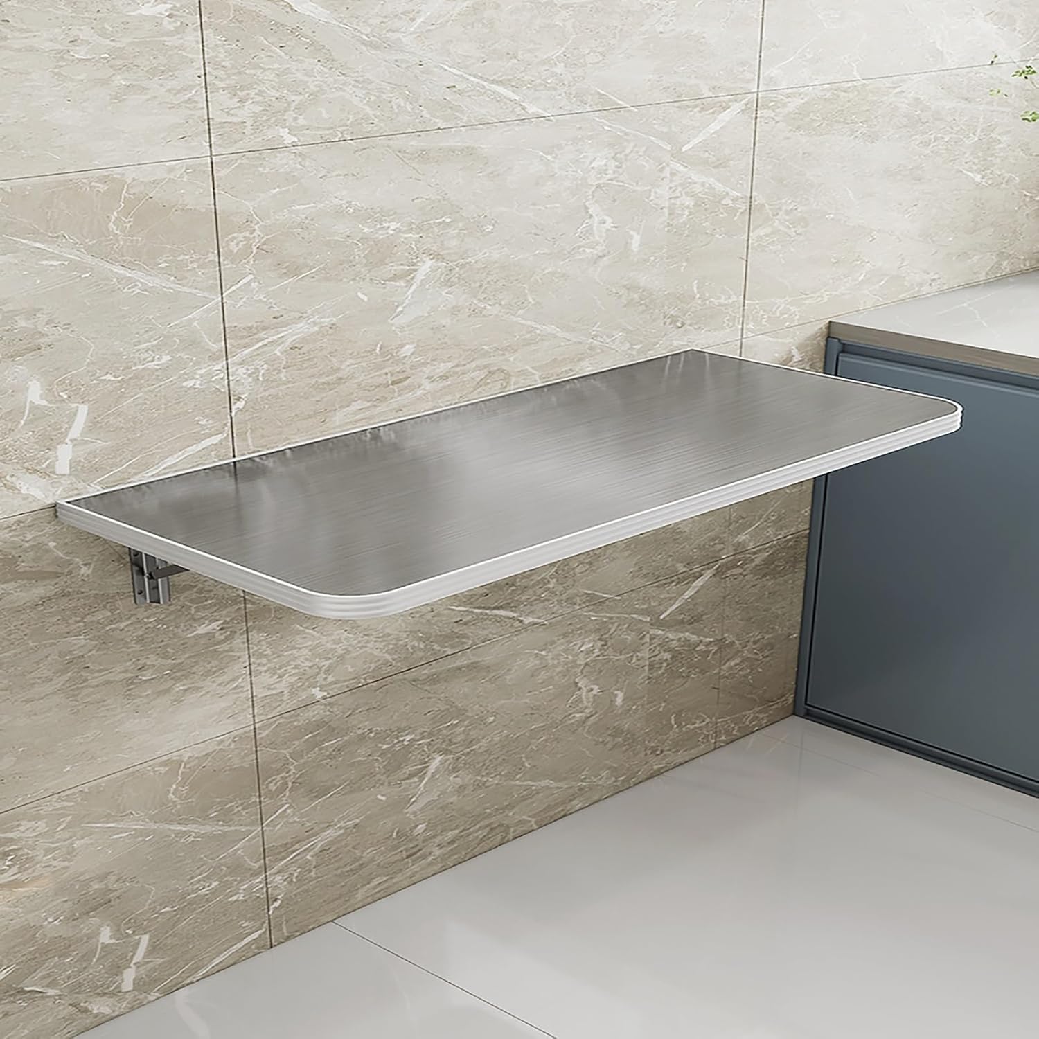 Laundry folding table,Fold down table wall mounted,Wall mount desk,Strong load-bearing capacity, reasonable use of wall space, small space occupation, good practicality，good material and high(60*30cm/