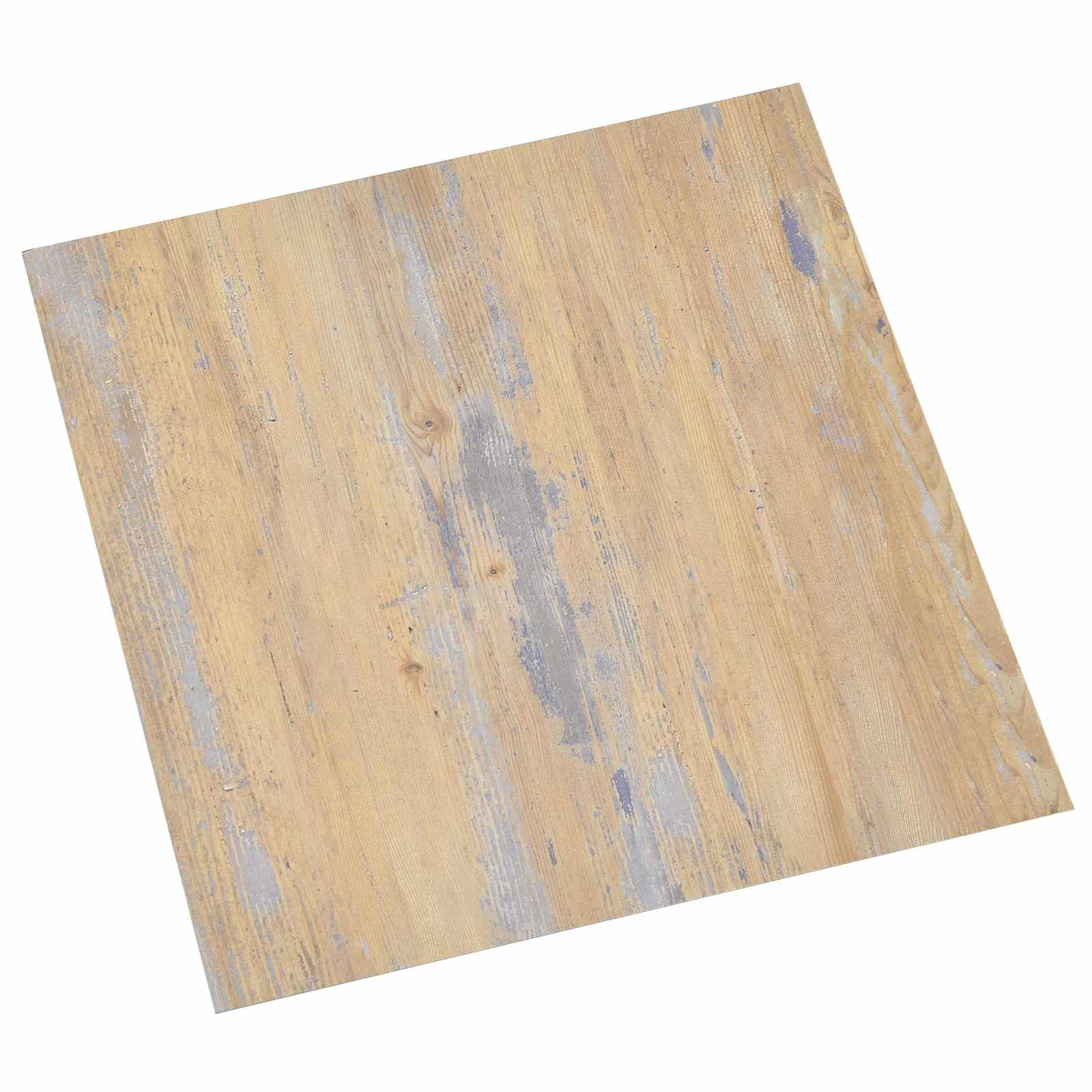 Tablones autoadhesivos de PVC para reparar suelos desgastados en pasillos y cocinas