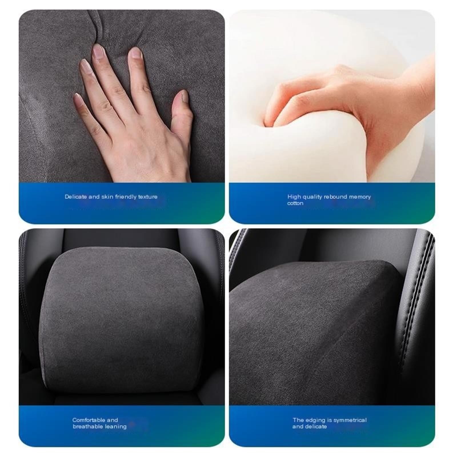 Car Pillow Driving Seat Adatto per Tesla Model Y 3 XS Sedile per automobile Poggiatesta Cuscino di supporto per la testa(B3)