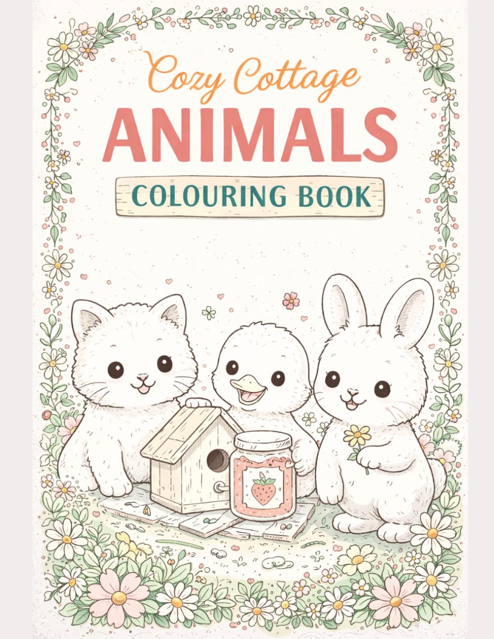 Cozy Cottage Animals Colouring Book: For Stress Relief
