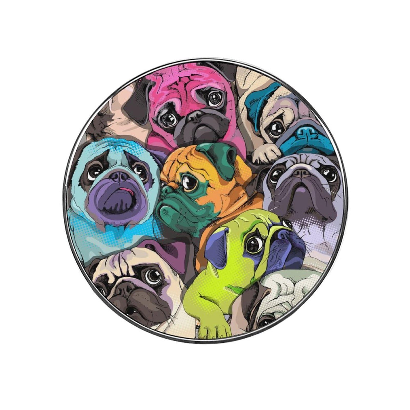 Colorful Bulldog Alloy Fridge Magnet For Office Cabinet Refrigerator Whiteboard Photo