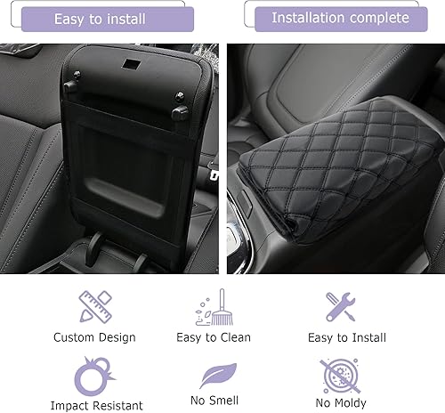 Miniatura 6 de LUWU - Funda para consola central para Hyundai Santa Cruz 2023 2024 2023 Santa Cruz 2023, accesorios de Santa Cruz, almohadilla de consola central,