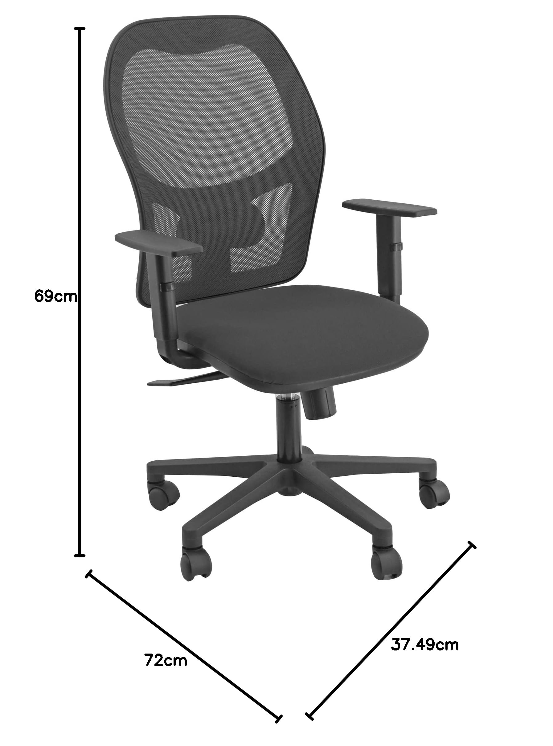 Unisit Ergonomischer Sitz, schwarz, groß