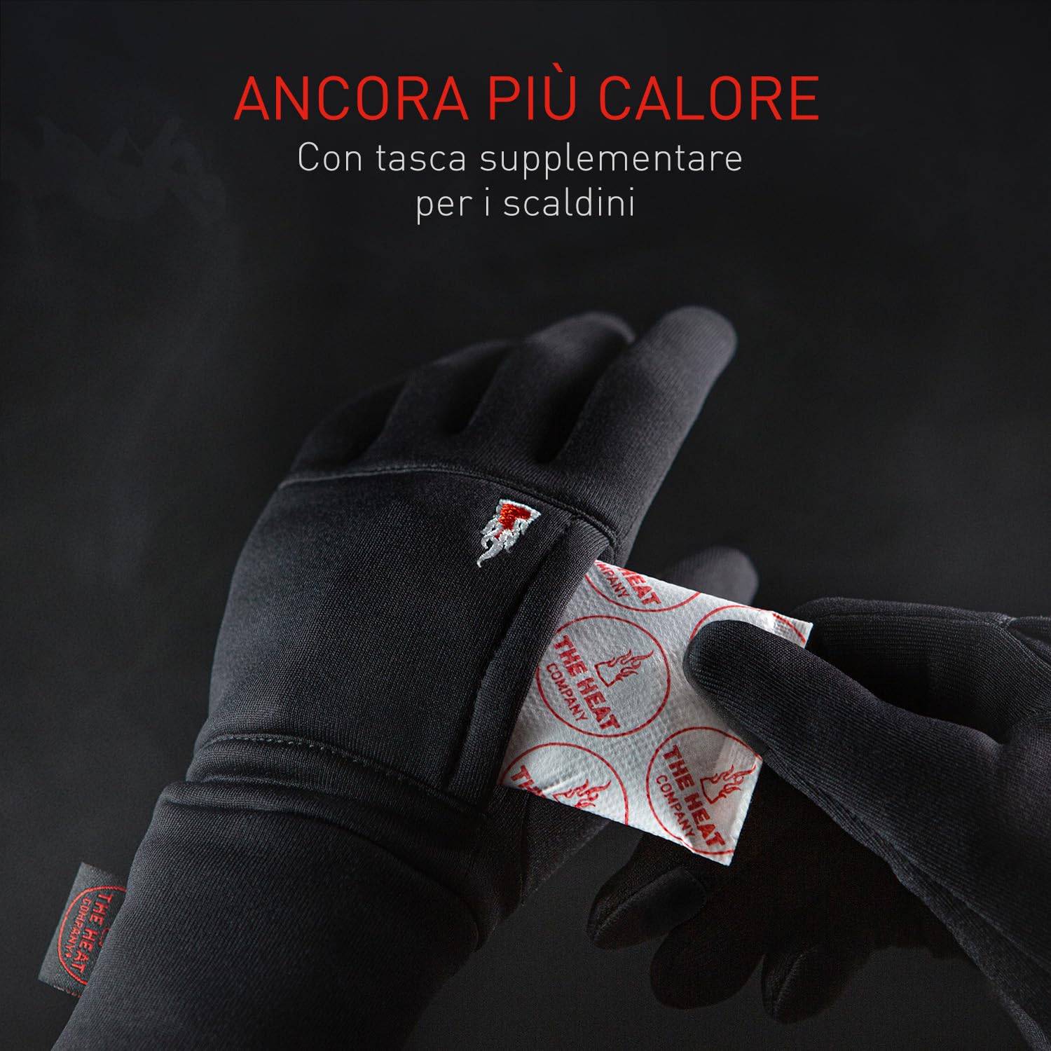 THE HEAT COMPANY – POLARTEC LINER - Guanti invernali caldi per uomo & donna - Qualità premium - Guanti termici per touch screen - Per lo sport, la corsa e il lavoro - Guanti neri
