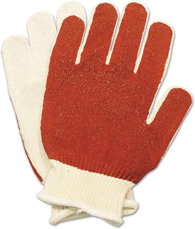 Honeywell Safety Products USA Large Smitty 811162 Light Weight Brown and White Nitrile Palm Coated Work Gloves with Natural Cotton and Polyester Liner and Knit Wrist, Orange, Medium (81/1162M)
