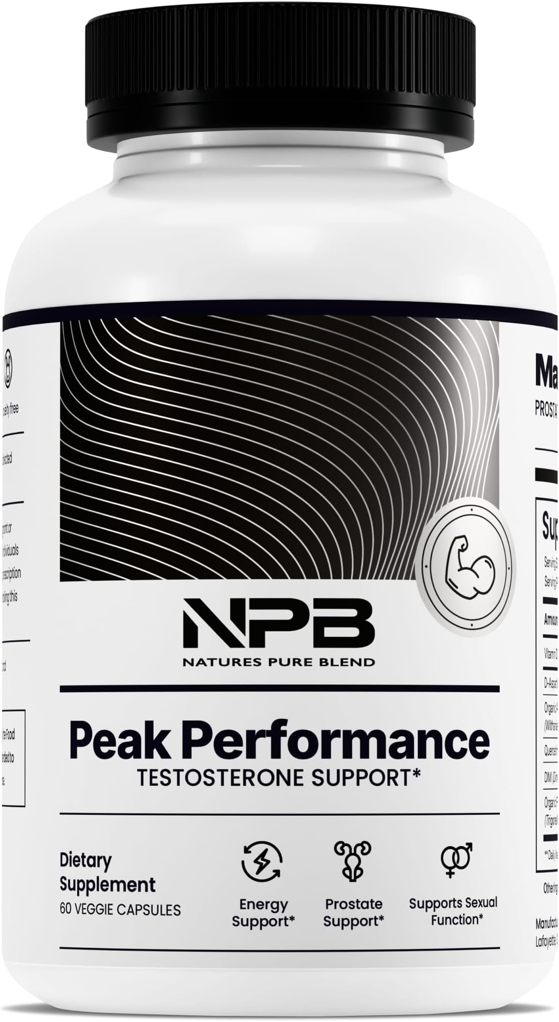 Peak Performance – Testosterone Supplement for Men with D-Aspartic Acid, Ashwagandha & DIM – Mens Prostate Health Support, Muscle Strength & Energy – Prostate Supplement