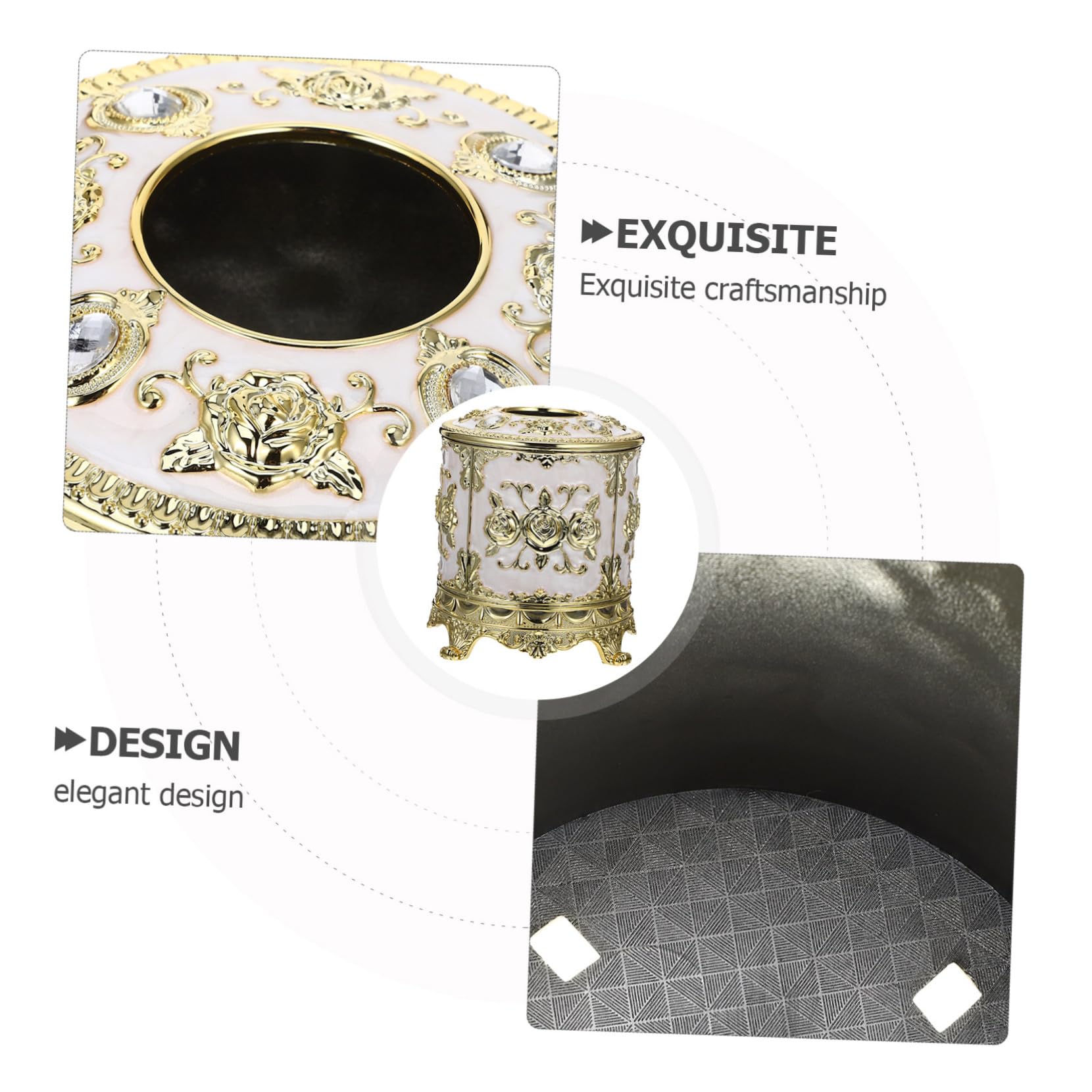 LABRIMP Caja De Pañuelos Vintage De Material Resistente Diseño Clásico y Función De Almacenamiento Salón Porta Pañuelos Hogar