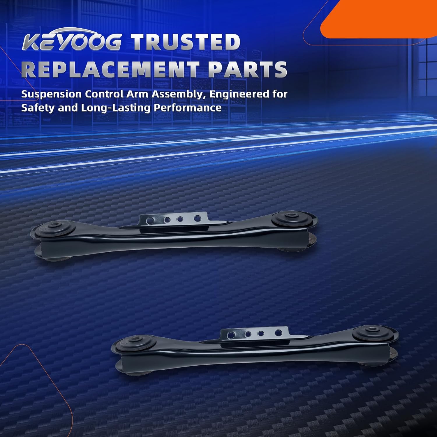 KEYOOG 2Pc Set K620246 Rear Upper Control Arm Assembly Fit For 1993-1998 Je-ep Grand Cherokee [1997-2006 Wrangler TJ ] Passenger Driver Side Suspension
