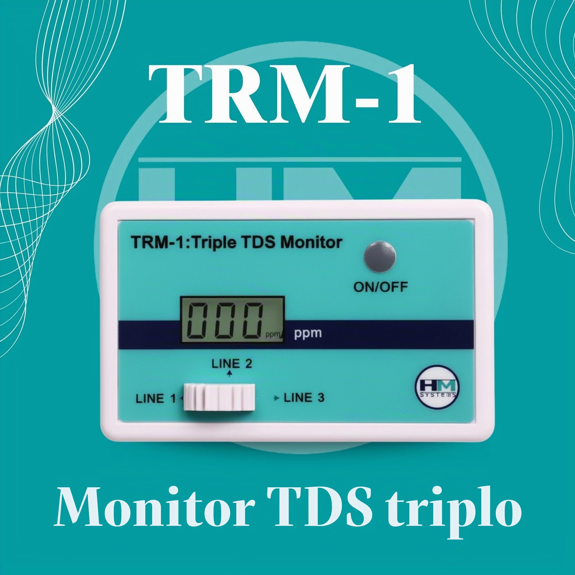 HM Digital Triplo monitor Inline RO/DI TDS con raccordi a T da 1/4"