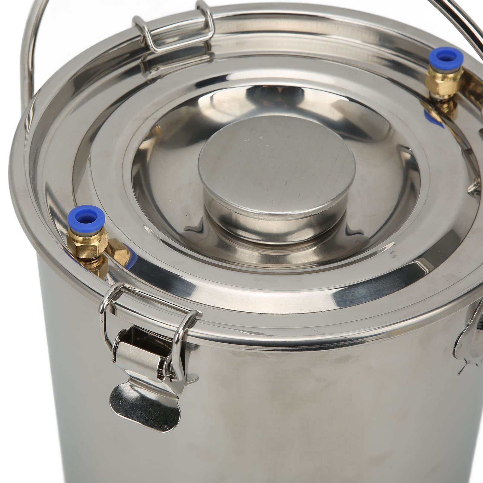 Ordeñadora de Cabras de 7L, Ordeñadora de Ganado Cubo de Acero Inoxidable 304 100-240V Bomba de Vacío Doméstica para Ganado para Ovejas(#1)