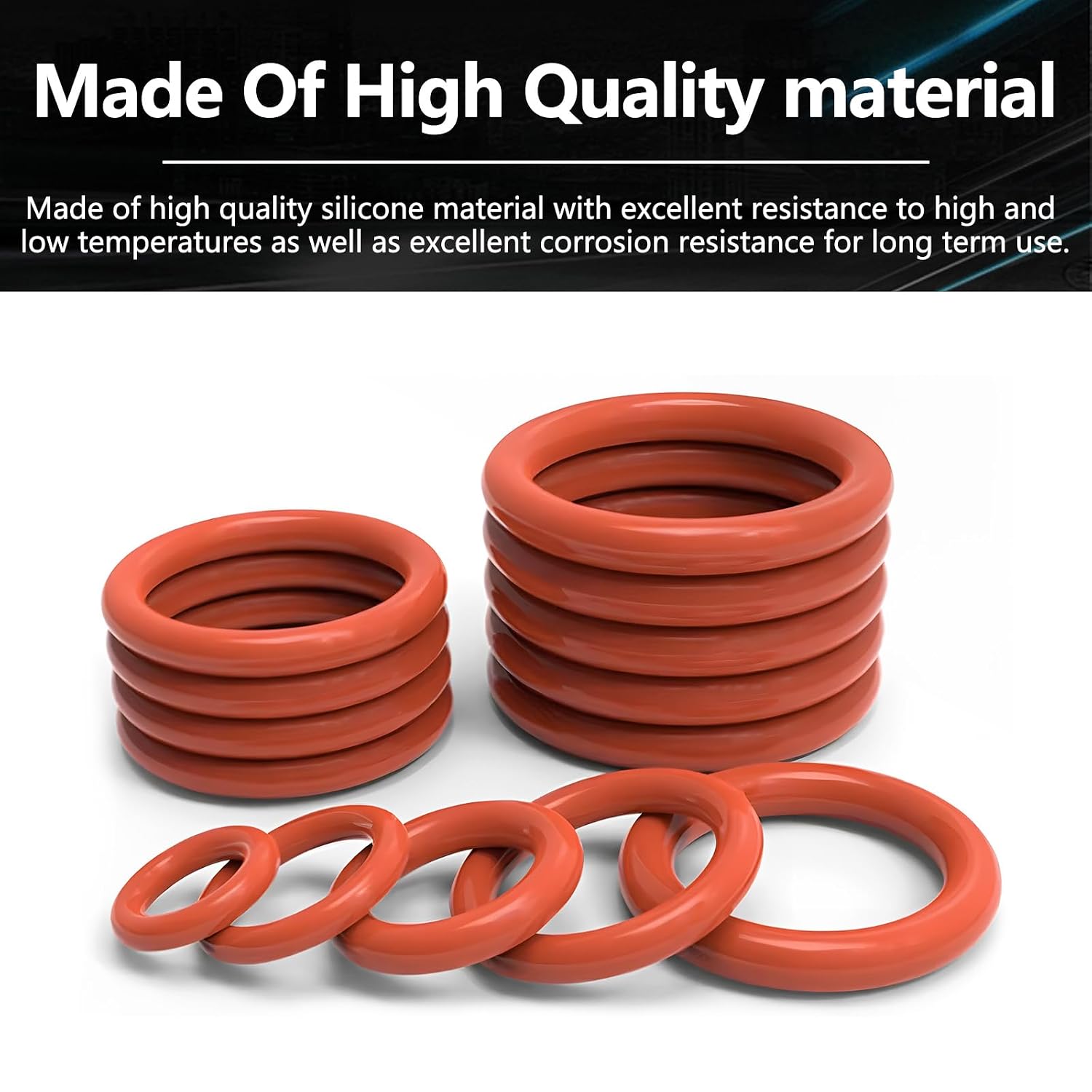 770pcs Red O-Rings Spacer Assortment Kit,OD:6-28mm Red Rubber O Ring Assortment Set for Car Auto Vehicle Repair Faucet Plumbing Sealing Repair,Air or Gas Sealing Connections Resist Oil and Heat