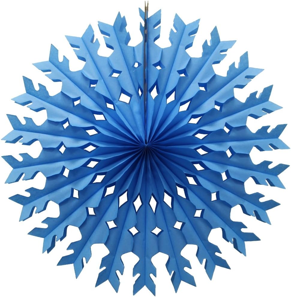 12-Pack 22 Inch Large Tissue Paper Snowflake (Light Blue)