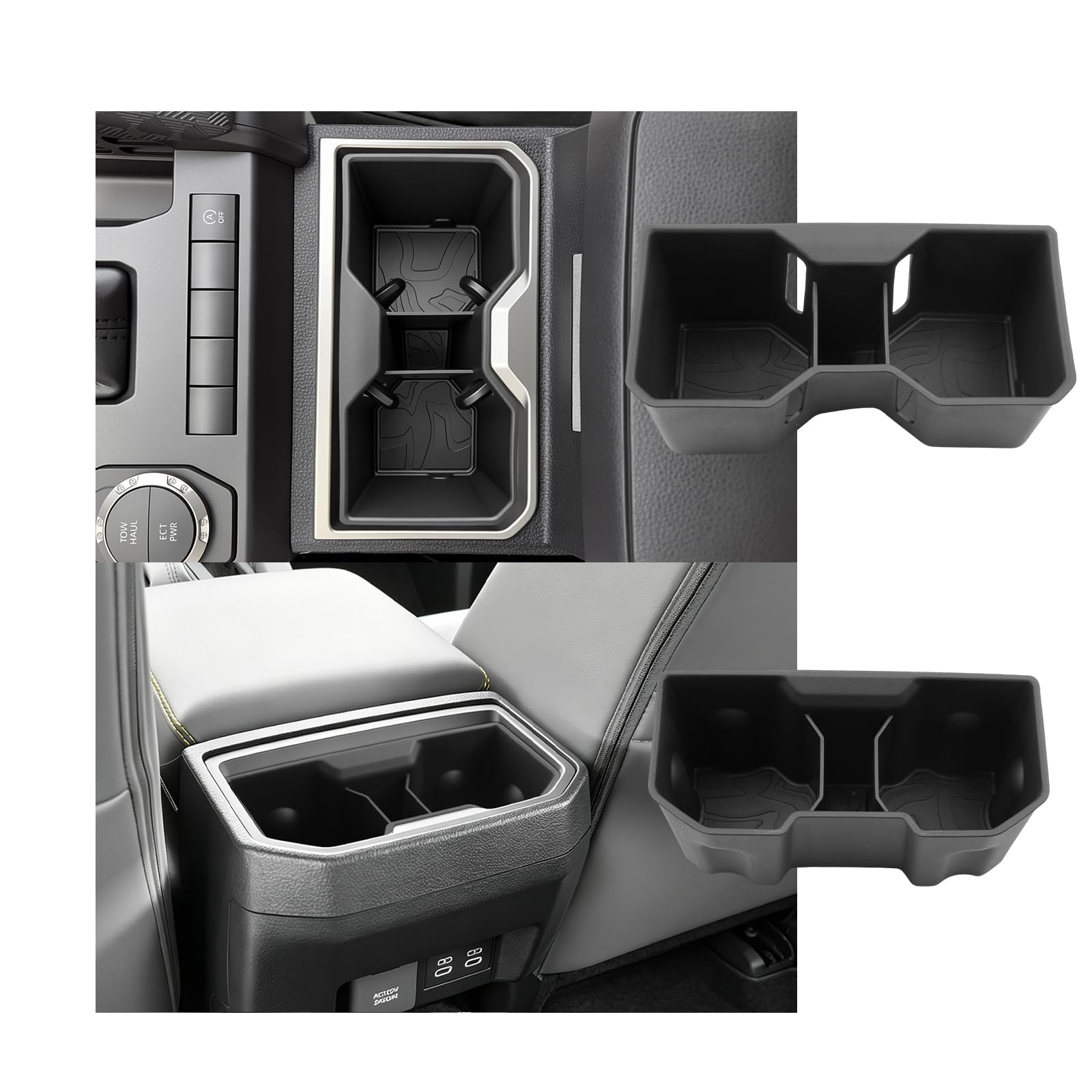 CDEFG 2Pcs for 2026 2027 Toyota Tacoma Center Console Cup Holder Cover