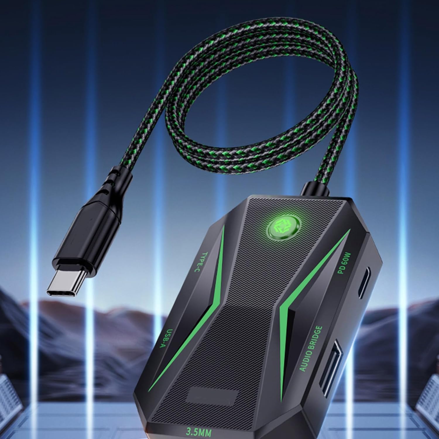 5 in 1 拡張ドック 70cm ケーブル GS4 イヤホン用 タイプC アダプター オフィス 勉強 エンターテイメント アプリケ