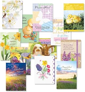 Easter Faith Greeting Cards Value Pack - Set of 12 Large 5