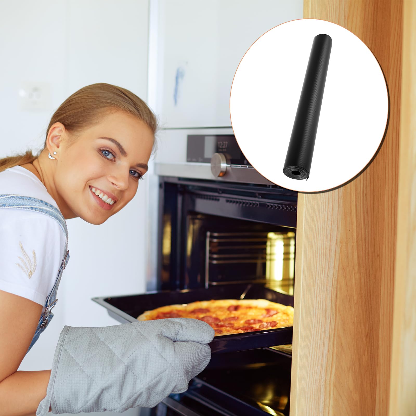 Alfombrillas grandes para horno de 16 x 240 pulgadas, resistentes al calor, antiadherentes, reutilizables, para hornos eléctricos, de gas, convección, microondas