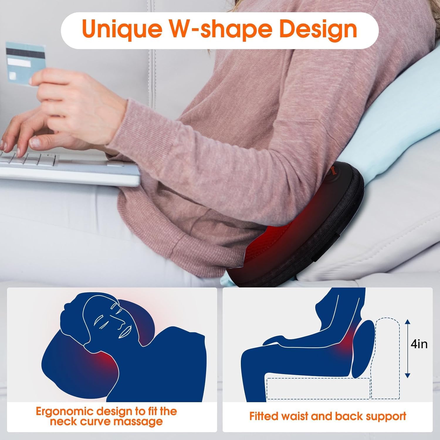 AcuPhysio Body Massager Pillow Electric Neck/Cervical Massager Pillow for Car & Home-Office Full Body Pain Relief Massager Pillow with 8 Ball (Multicolor) Relaxation Massage Cushion AcuPhysio Body Massager Pillow Electric Neck/Cervical Massager Pillow for Car & Home-Office Full Body Pain Relief Massager Pillow with 8 Ball (Multicolor) Relaxation Massage Cushion