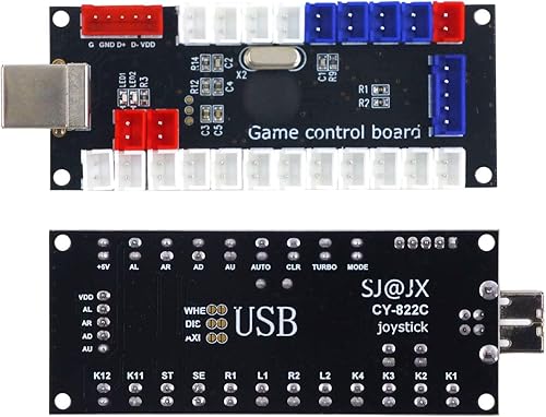Miniatura 3 de SJJX Controlador de juego de arcada codificador USB Zero Delay 2 jugador a botón de joystick para PC MAME Raspberry Pi Retro