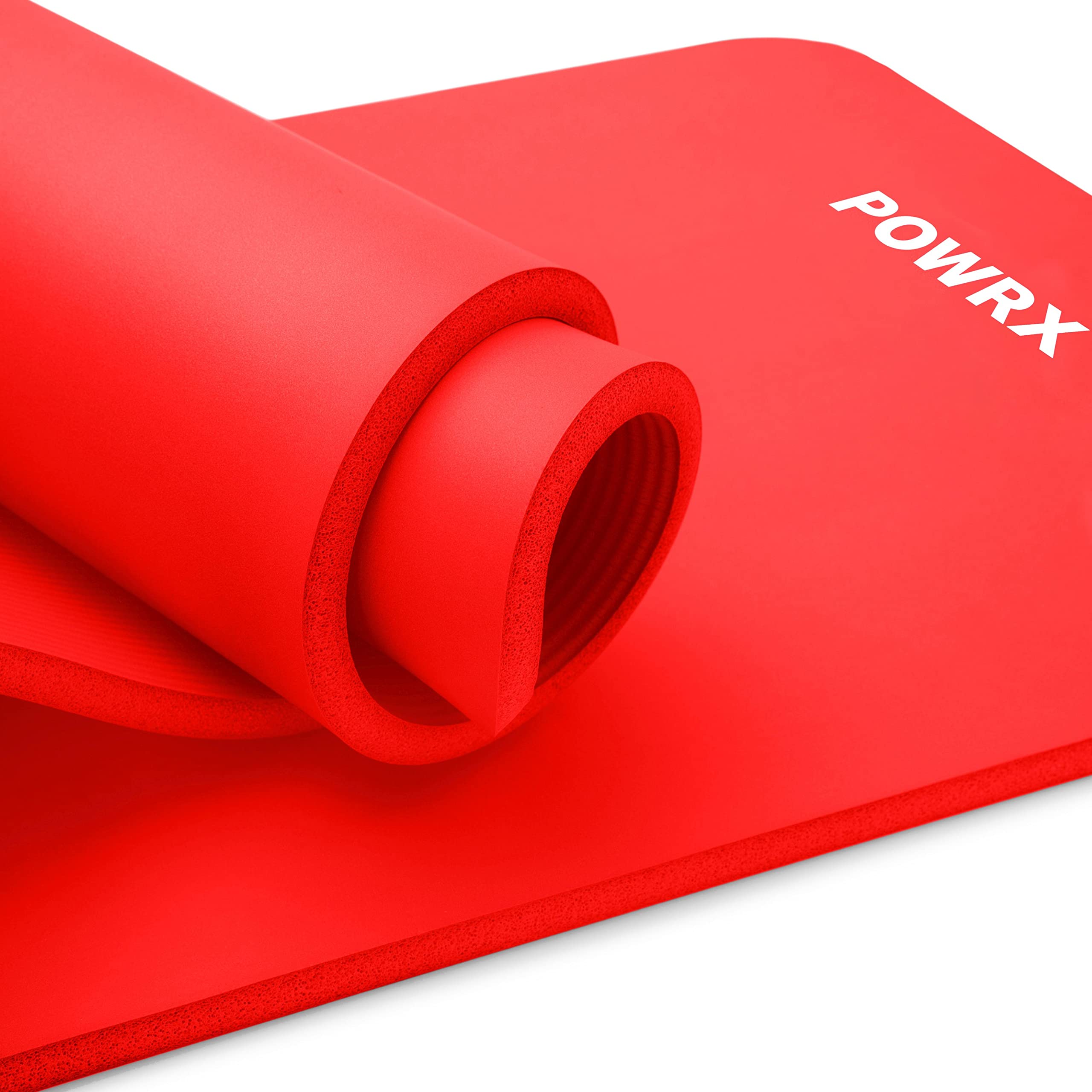 POWRX - Colchoneta fitness antideslizante 190 x 60, 80, 100 cm - Esterilla ideal para yoga, pilates y ginnasia - Extra suave y Grosor de 1,5 cm - Ecológica con cinta para transporte y funda + Poster